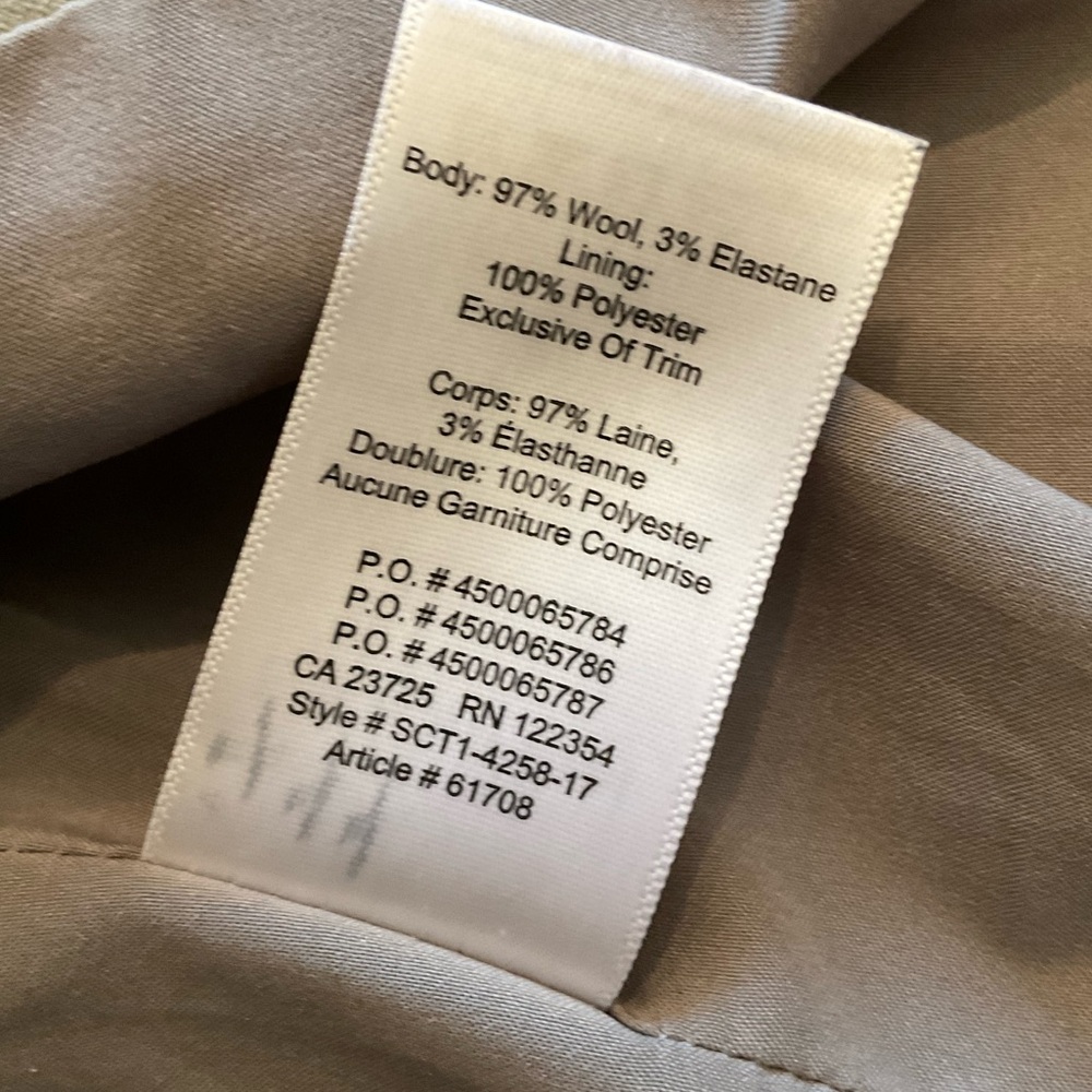 💚🩶 Aritzia Babaton Wool Blazer Sage Green Blazer Sz 0 EUC Minimalist Office - Picture 7 of 11